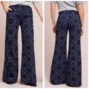 Ett:twa Anthropologie Eyelet Wide Leg Pants